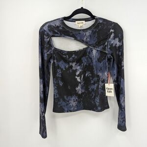 NWT OPEN EDIT Long Sleeve Cutout Top